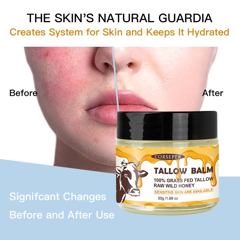 Tallow Moisturizer Manufacturer - Korean OEM Organic Beef Tallow Honey Balm Face Body