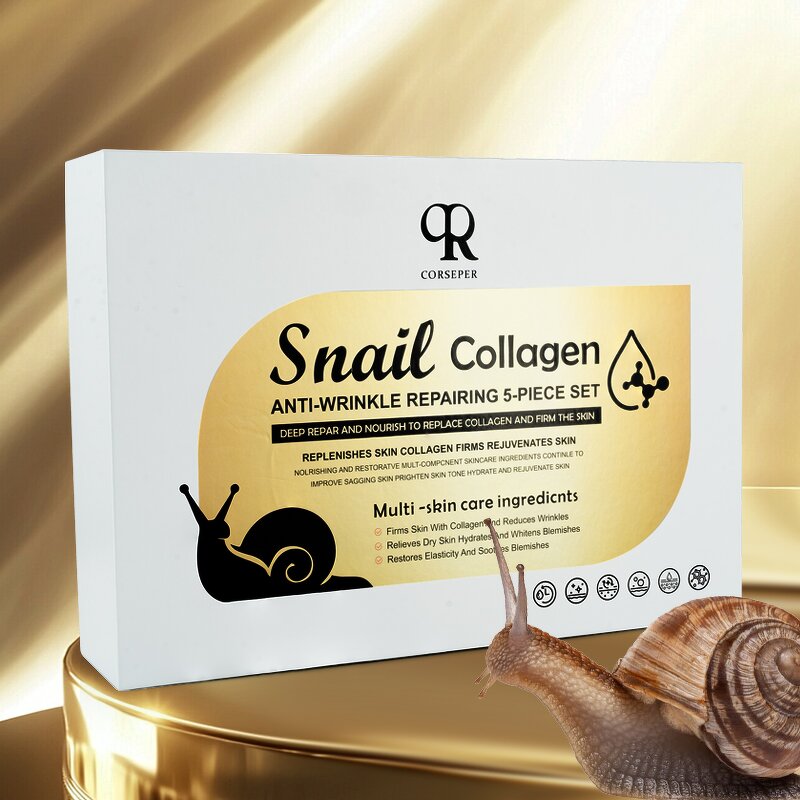Skin Care Set Manufacturer - Collagen Snail Cleansing Moisturizing 5 Pieces Set