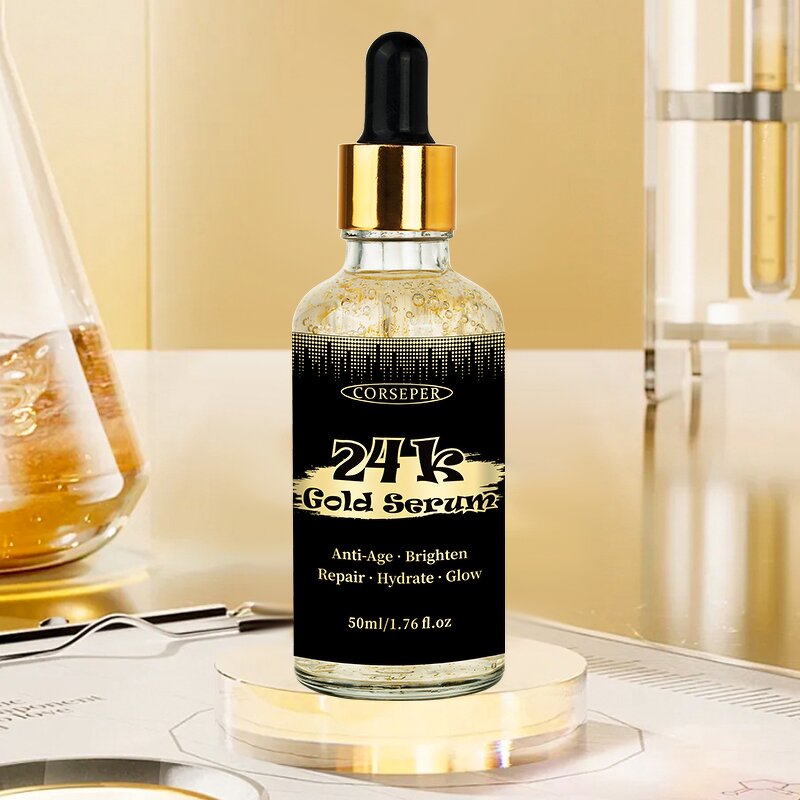 24K Gold Serum Manufacturer - Private Label Luxury Firming Anti-aging Facial Serum