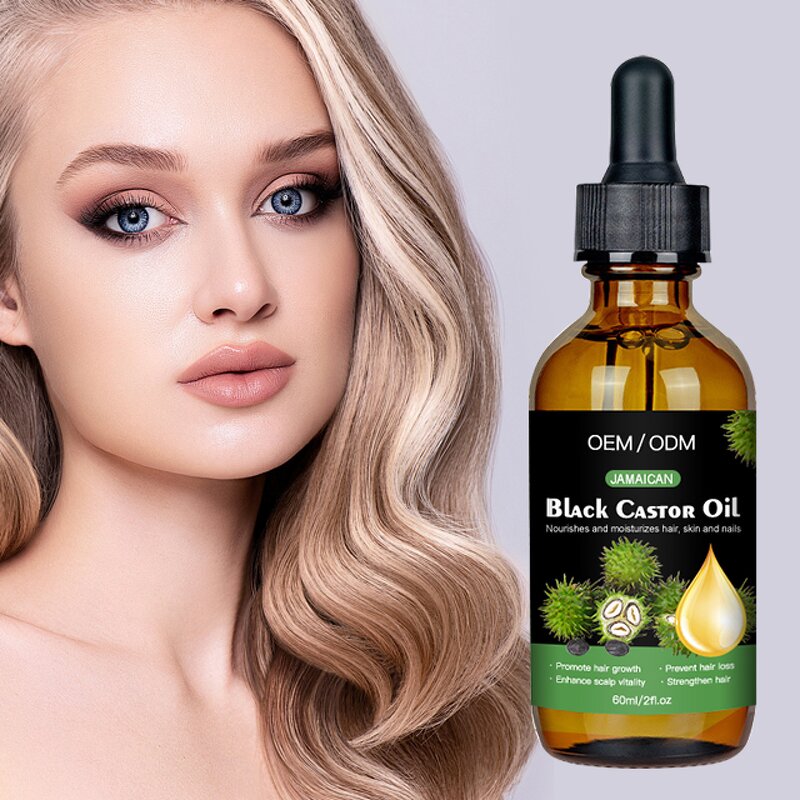 Black Castor Oil Manufacturer - OEM Herbal Anti Loss Repair Smoothing Scalp Strengthening