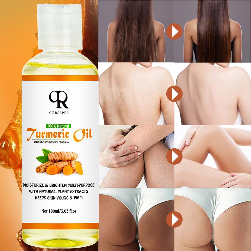Turmeric Body Oil Manufacturer - Brightening Repair Hair Skin Glow Massage Essential