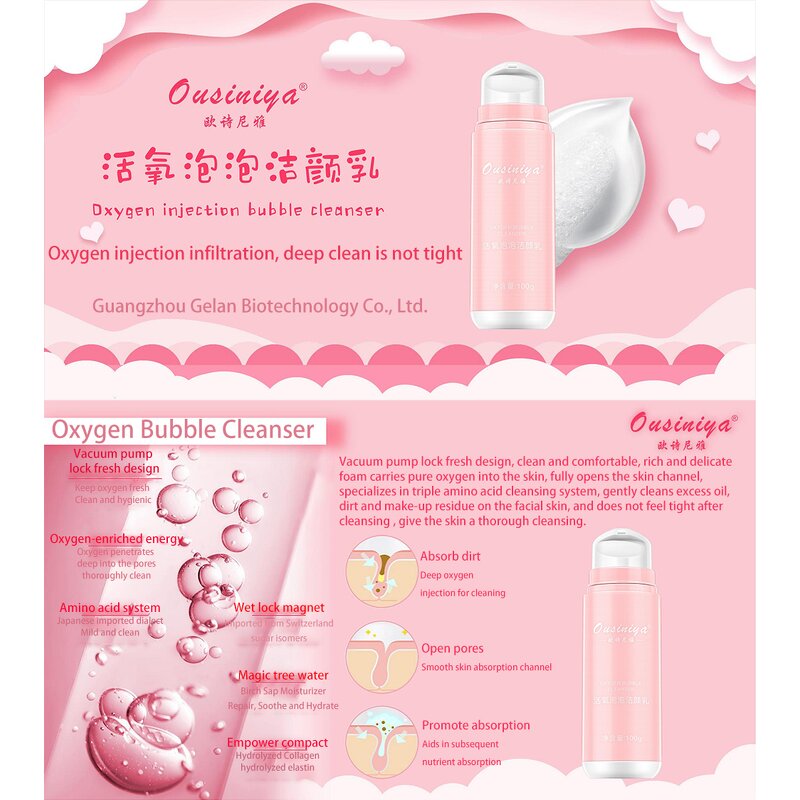 Oxygen Foaming Cleanser Manufacturer - Private Label Amino Acid Bubble Facial Wash