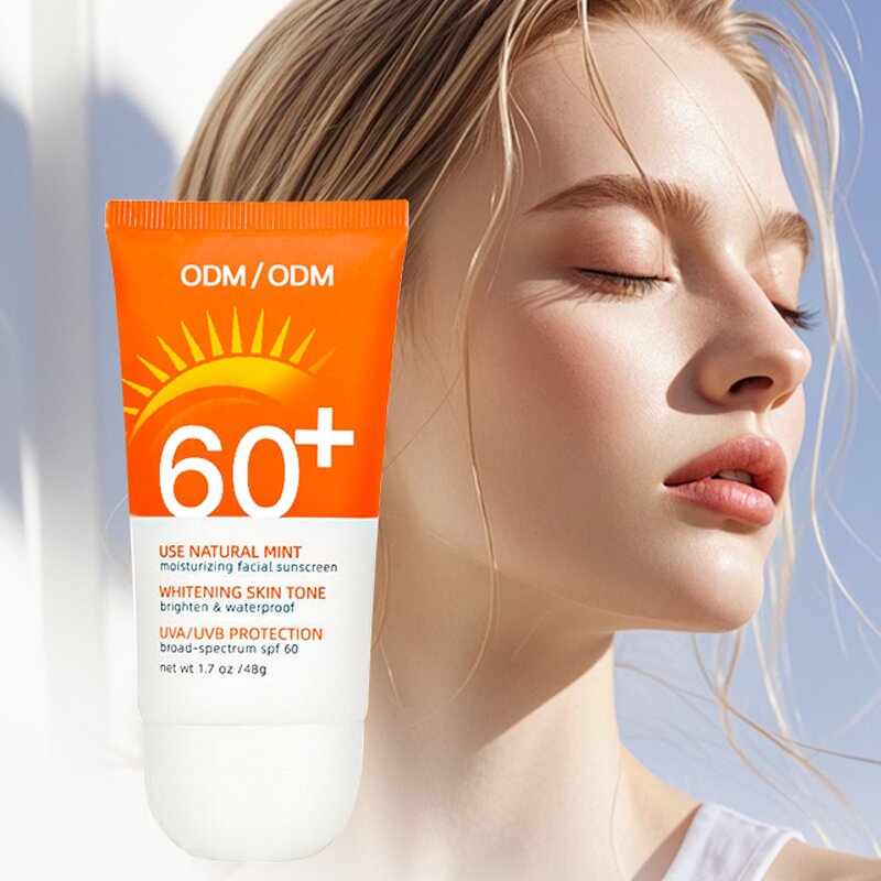 Sunscreen Cream Manufacturer - Korean Organic Anti-Freckle Vegan Whitening SPF 60 Face Body