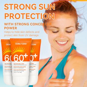 Sunscreen Cream Manufacturer - Korean Organic Anti-Freckle Vegan Whitening SPF 60 Face Body