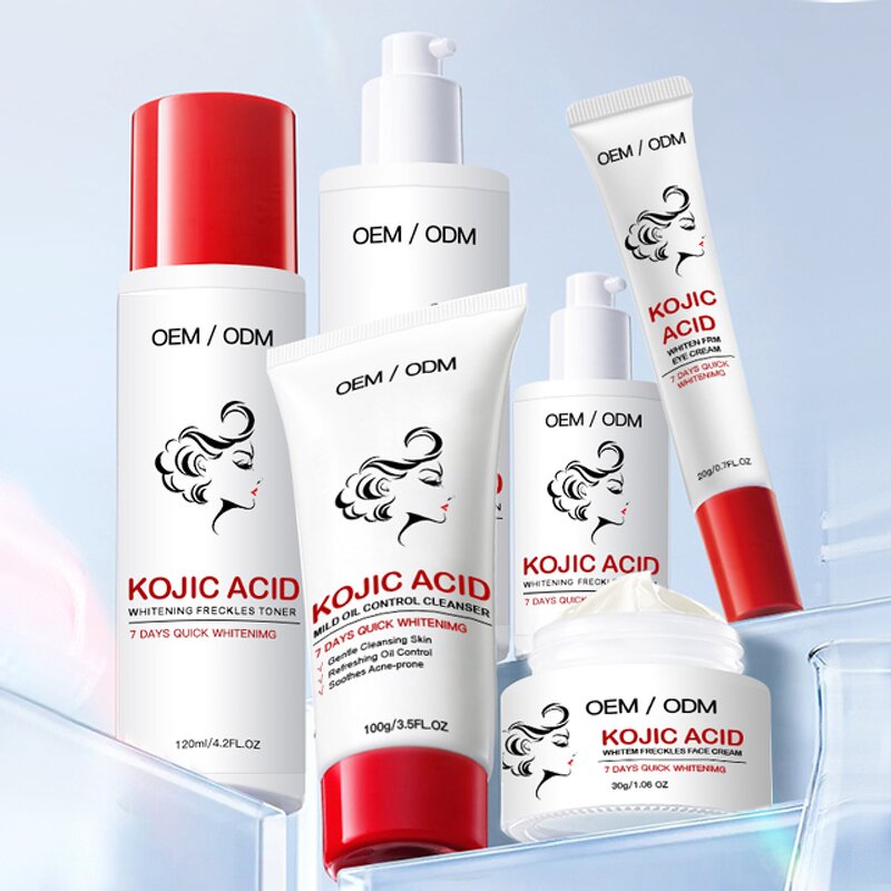 Kojic Acid Skincare Set Manufacturer - 7 Days Brightening Moisturizing Serum Cream OEM
