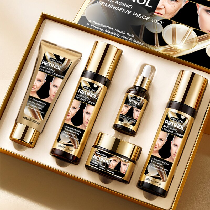 Skincare Kit Manufacturer - Custom Retinol Collagen Hyaluronic Anti Aging for Women