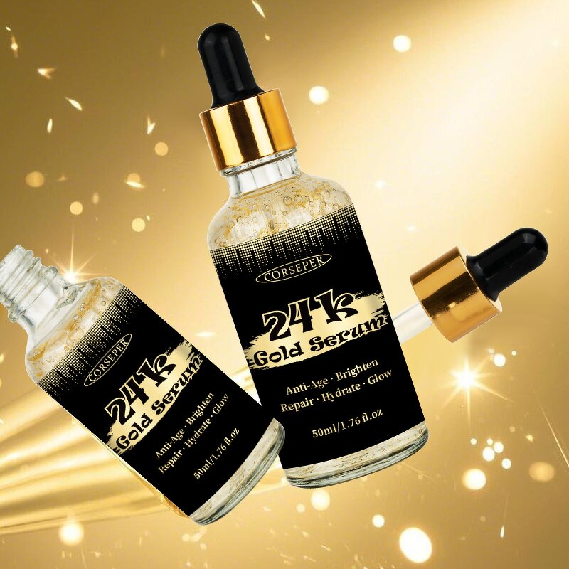 24K Gold Serum Manufacturer - Private Label Luxury Firming Anti-aging Facial Serum