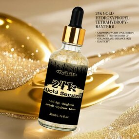 24K Gold Serum Manufacturer - Private Label Luxury Firming Anti-aging Facial Serum