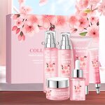Sakura Facial Set Manufacturer - Custom 6pcs Moisturizing Fine Lines Brighten Cleanser Eye Cream