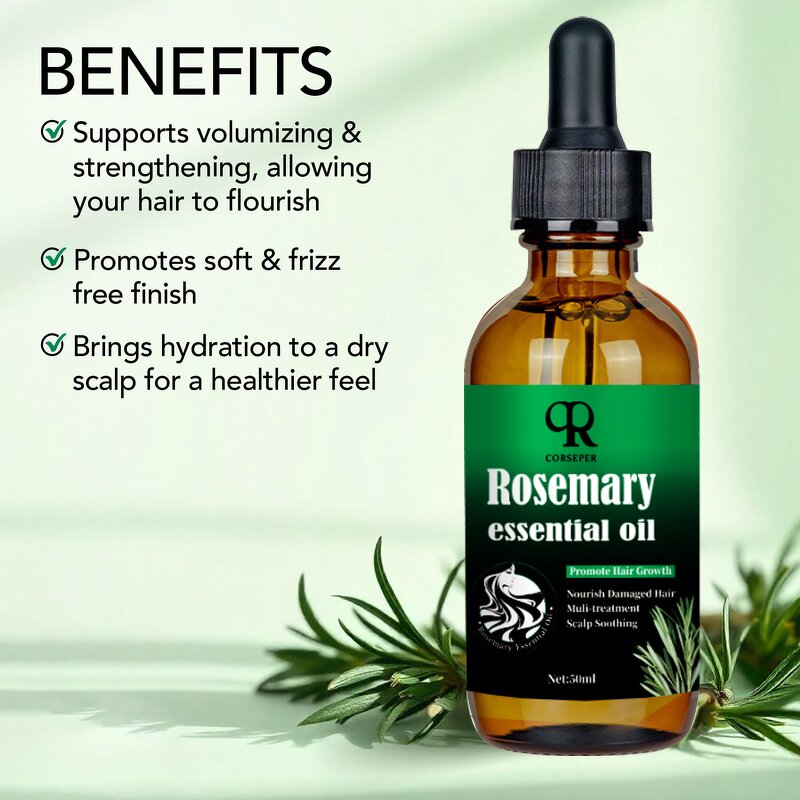Rosemary Hair Oil Manufacturer - Best Selling Organic Biotin Strengthening Nourishing