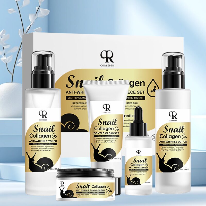 Snail Skincare Set Manufacturer - Professional Collagen Anti-aging 5 Pcs Series