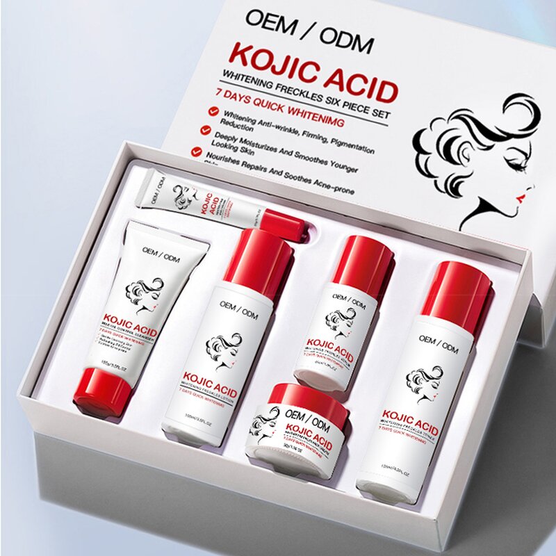 Kojic Acid Skincare Set Manufacturer - Organic Anti-wrinkle Whitening Freckle 6 Pcs
