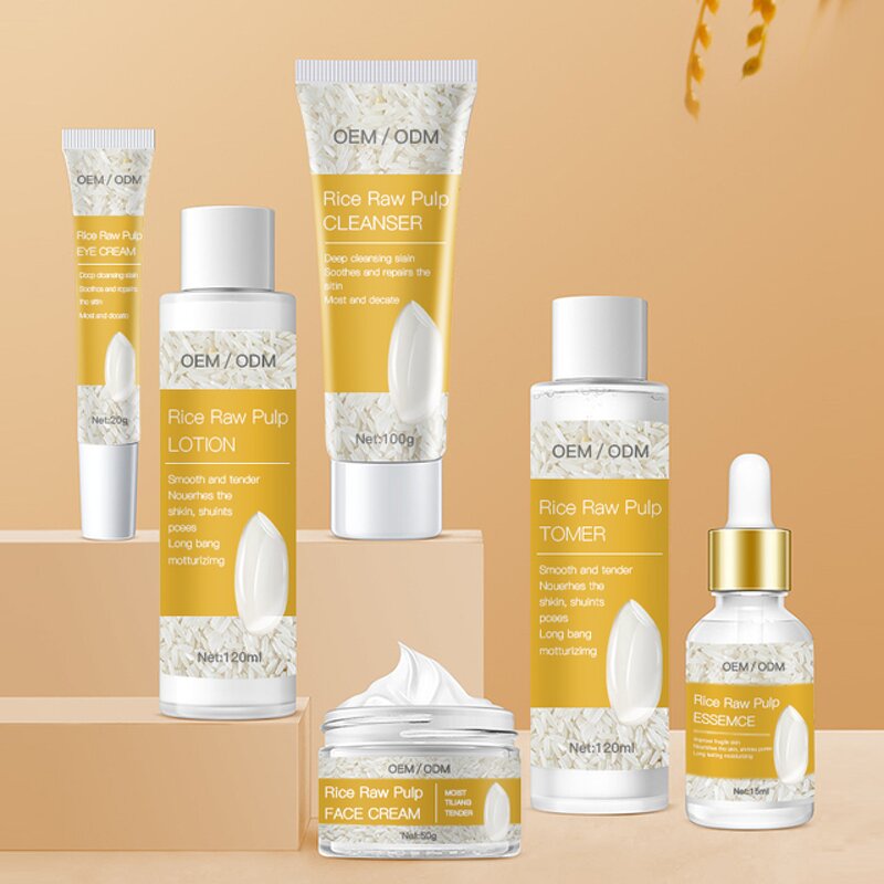 Rice Skin Care Set Manufacturer - OEM Korean 6 Pcs Moisture Firming Facial Set