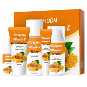 Turmeric Skincare Set Manufacturer - OEM Korean Anti-Acne Vitamin C Brightening Cream