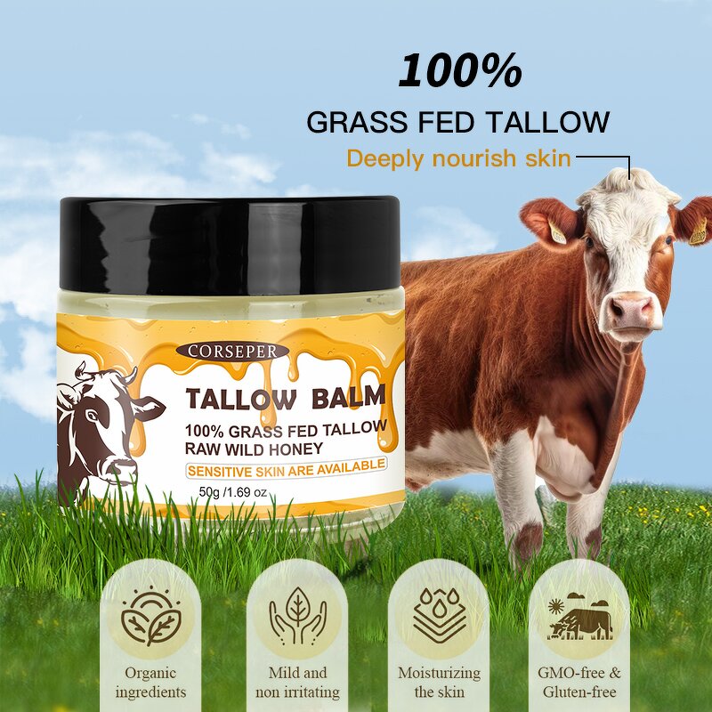 Beef Tallow Balm Manufacturer - Organic Skin Care Moisturizing Cream Private Label