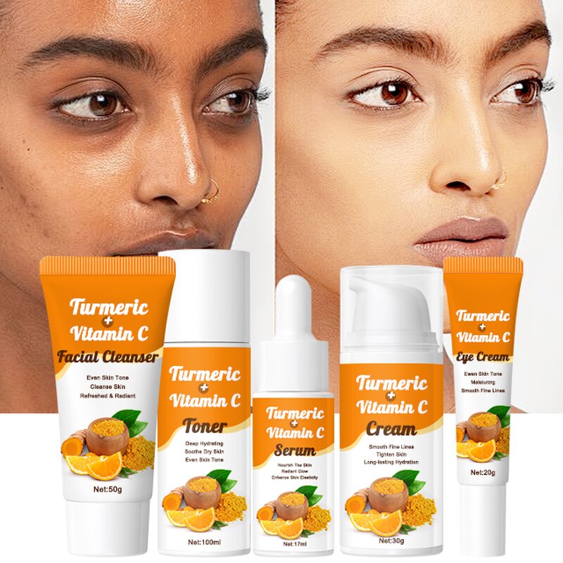 Turmeric Skincare Set Manufacturer - OEM Korean Anti-Acne Vitamin C Brightening Cream