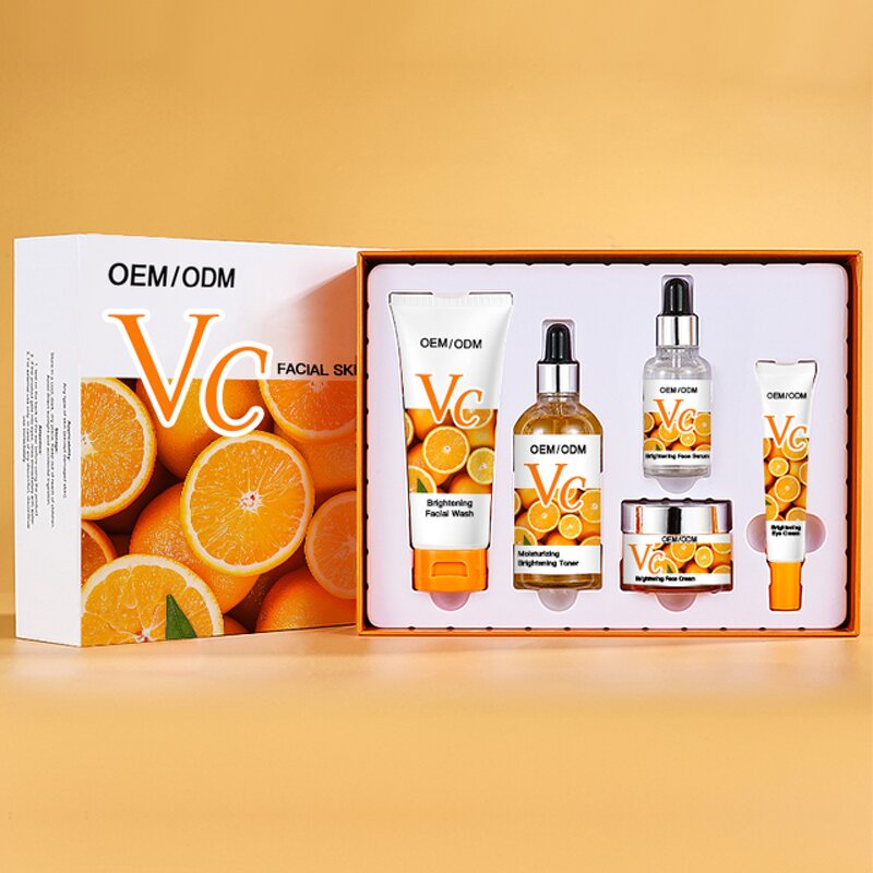 Skin Care Set Manufacturer - Women Vitamin C Serum Hyaluronic Acid Collagen Lotion