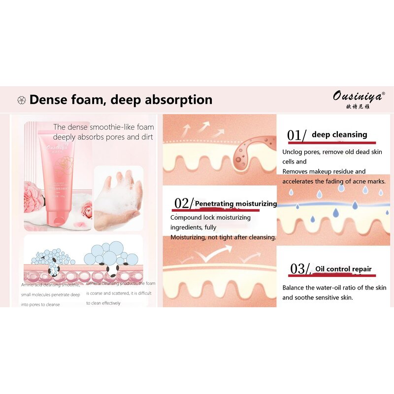 Amino Acid Cleanser Mousse Manufacturer - Sensitive Skin Makeup Removing Hydrating