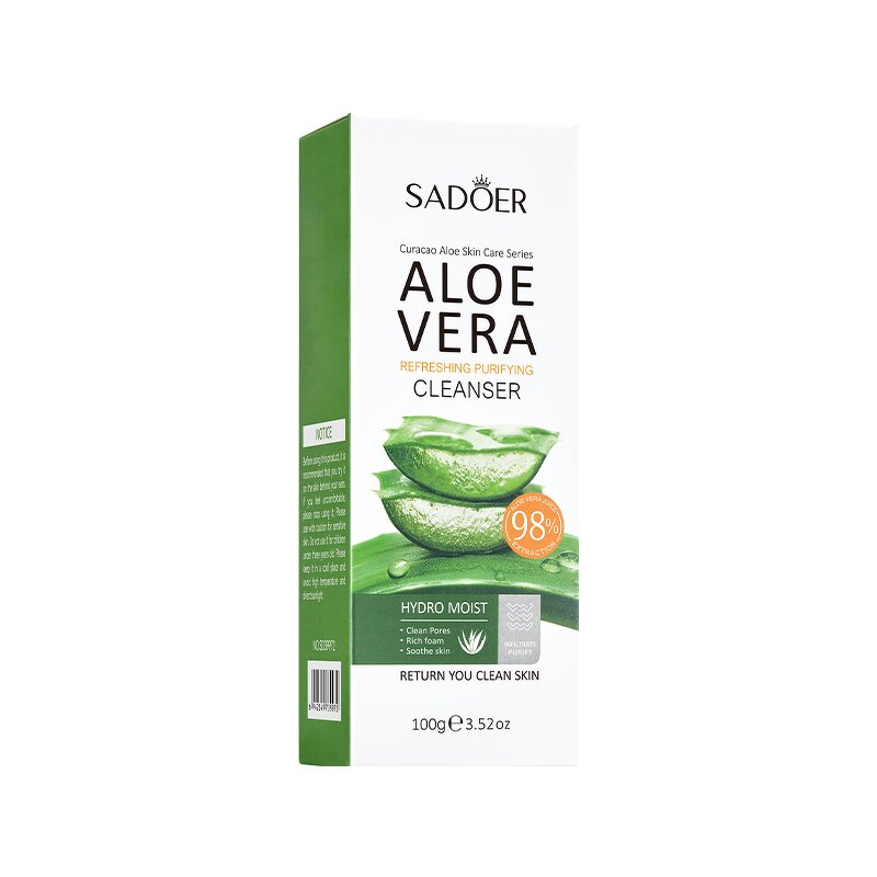 Facial Cleanser Manufacturer - 100g Aloe Vera Gentle Deep Cleaning Hydrating Brightening Whitening Foaming & SADOER