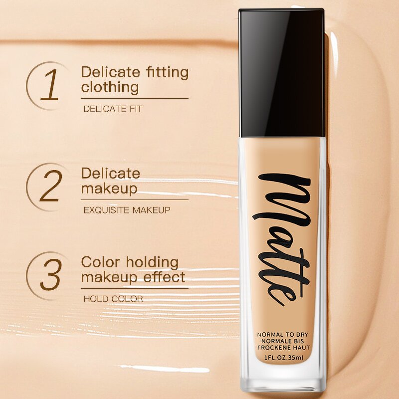 Liquid Foundation Manufacturer - Matte Natural Durable 24-hour Waterproof Sweat-proof & OEM Customizable