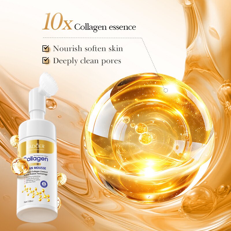 Facial Cleanser Manufacturer - Bone Collagen Mousse Deep Cleaning Oil Control Moisturizing & SADERO OEM
