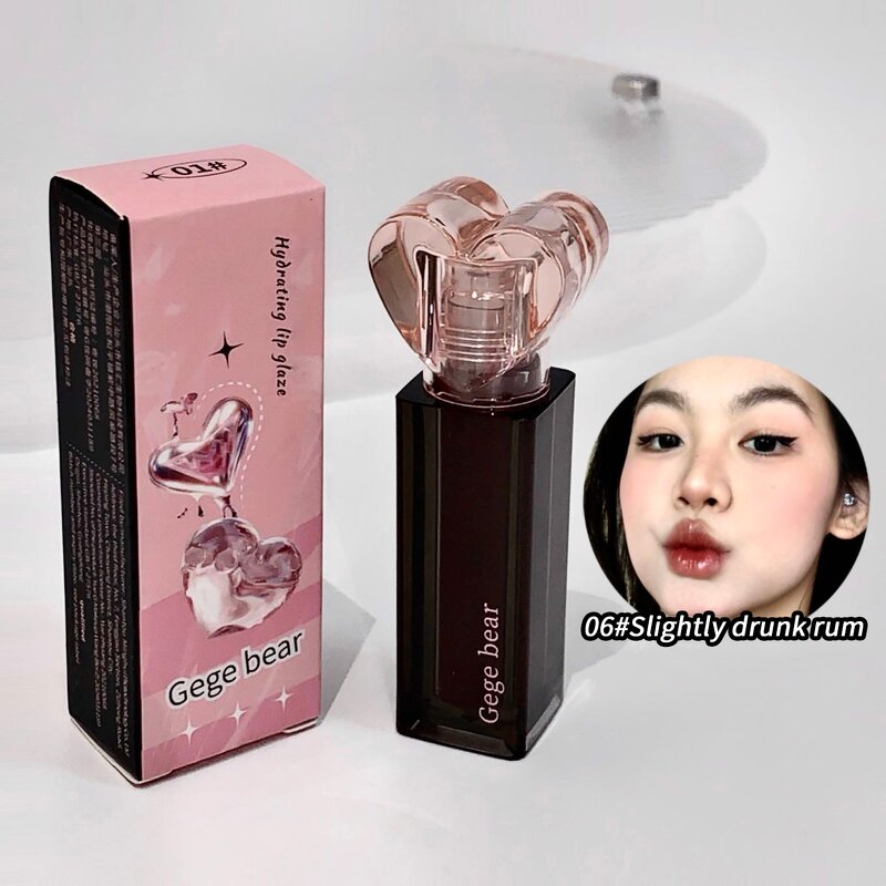 Lip Gloss Product Manufacturer - Vegan Lip Balm Moisturizing Shining Crystal Sweetheart Transparent & OEM ODM Gege Bear