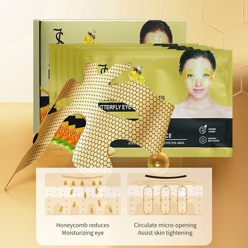Eye Mask Manufacturer - Gold Anti Wrinkle Cute Full Coverage Nourishing Moisturizer Butterfly Shape & Hot Sale