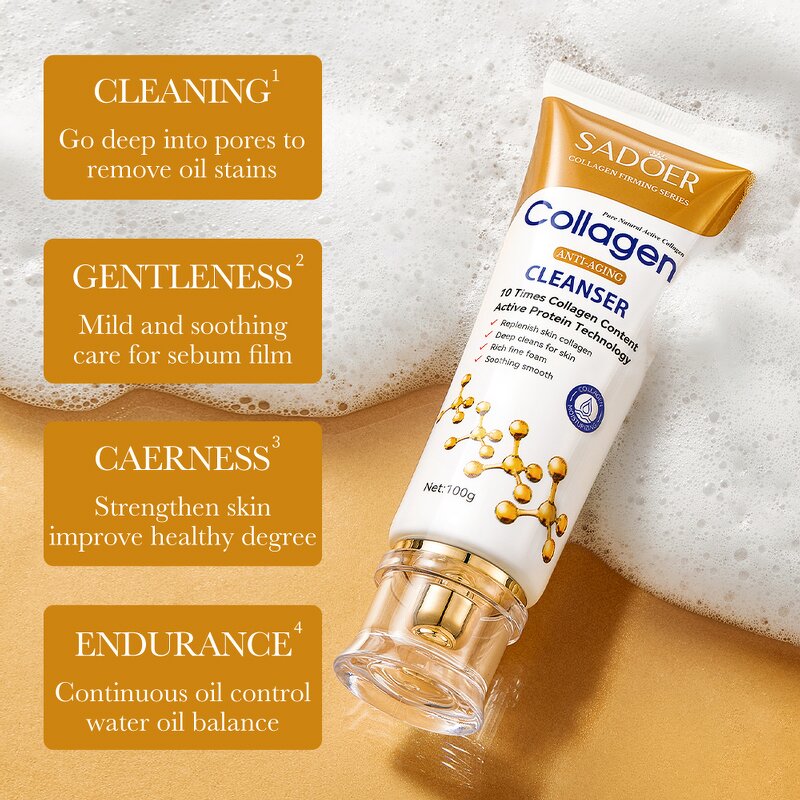 Facial Cleanser Manufacturer - Collagen for Oily or Acne Skin Deep Cleansing Oil Control Refreshing Firming