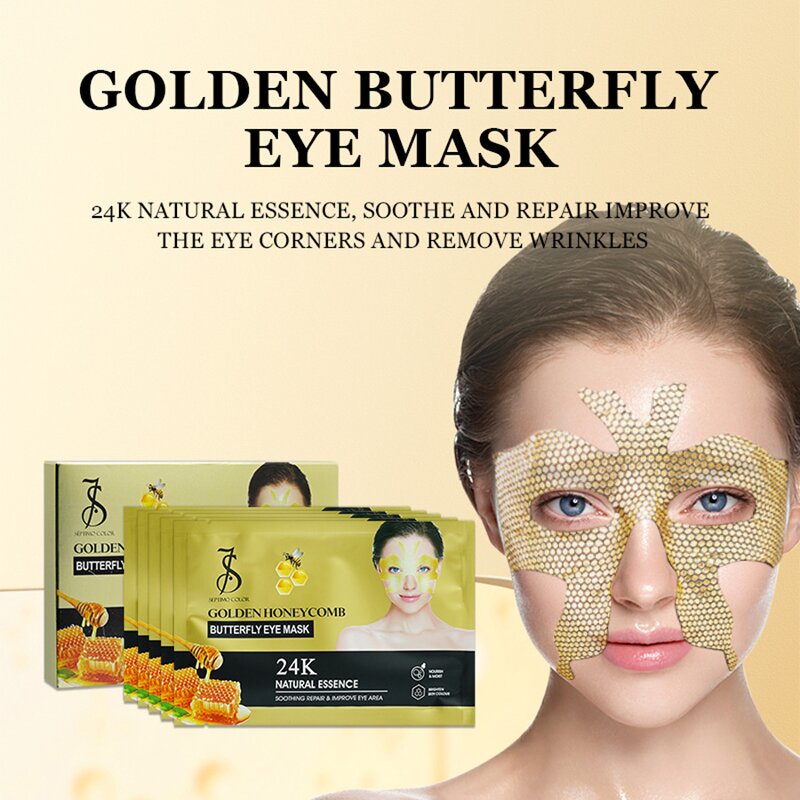 Eye Mask Manufacturer - Gold Anti Wrinkle Cute Full Coverage Nourishing Moisturizer Butterfly Shape & Hot Sale