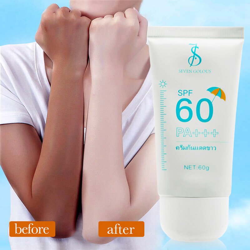 Sunscreen Lotion Manufacturer - SPF60 Vegan Organic Whitening Moisturizing Waterproof 60g & Hot Sale
