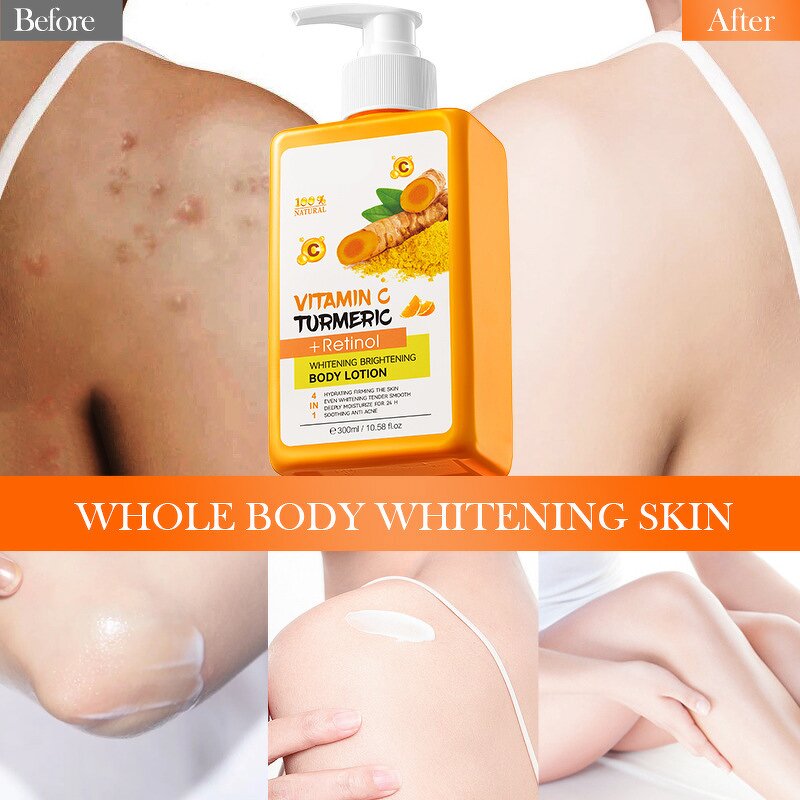 Body Lotion Wholesale Supplier - Herbal Vegetarian Turmeric Deep Moisturizing Adult Whitening