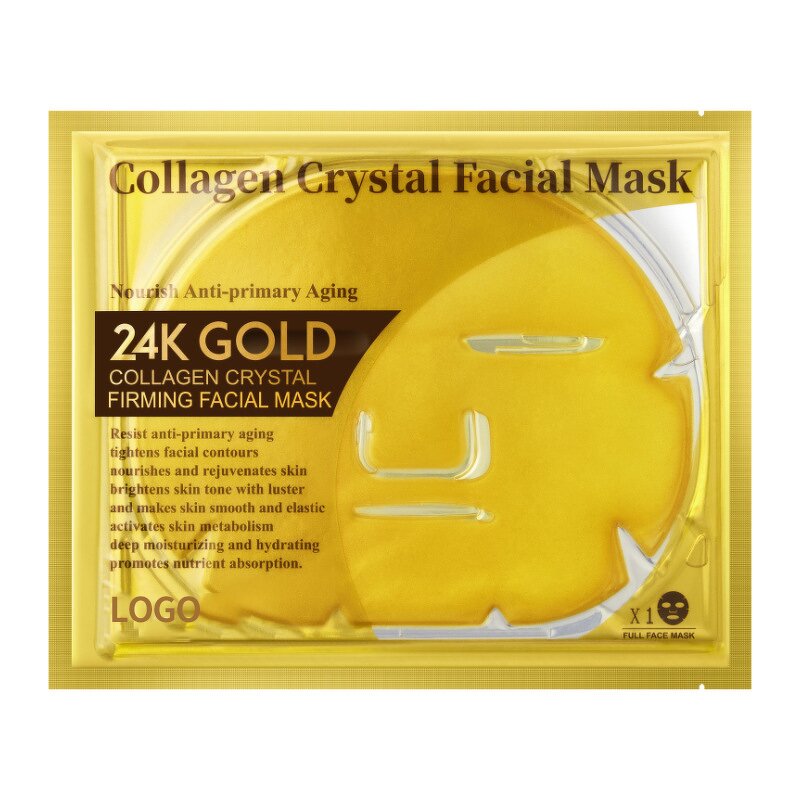 Facial Mask Manufacturer - Gold Collagen Anti-Aging Crystal Compressed Whitening Moisturizing Noodle Essence