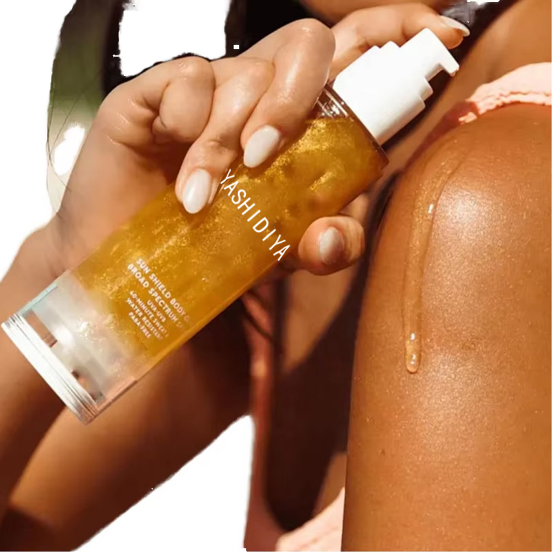 Sunscreen Manufacturer - Organic Bronze Color SPF 50 Broad Spectrum Shimmering Body Glowing & OEM