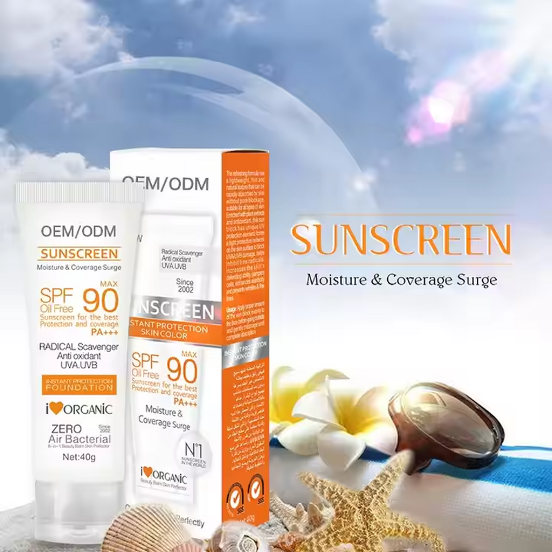 Sunscreen Cream Manufacturer - 50ml SPF 90 Vegan Mineral Herbal Hyaluronic Acid Whitening & Organic