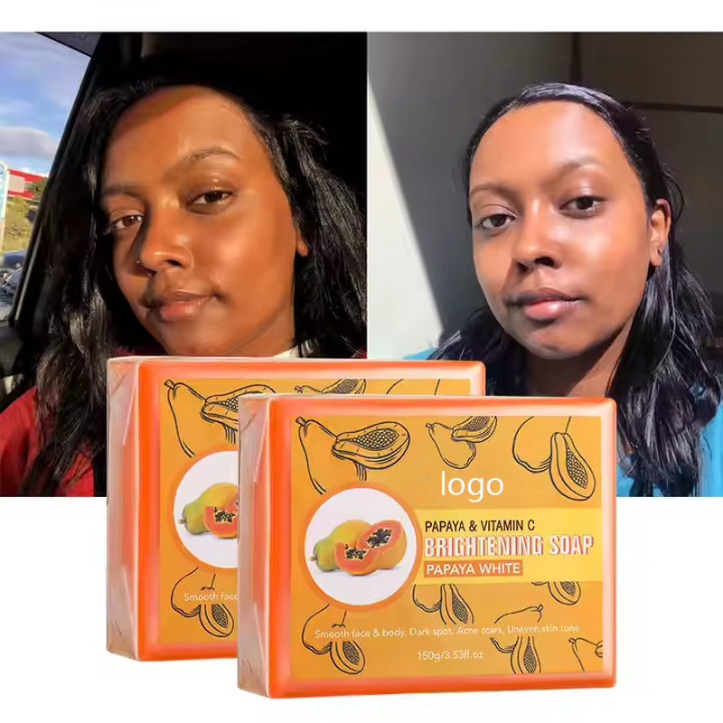 Bar Soap Manufacturer - Organic Papaya Kojic Acid Skin Whitening Anti-Acne Removes Dark Spots for Combination Skin