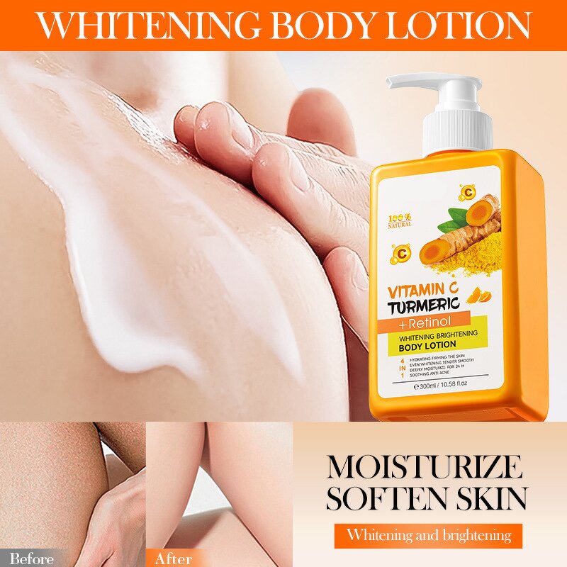 Body Lotion Wholesale Supplier - Herbal Vegetarian Turmeric Deep Moisturizing Adult Whitening