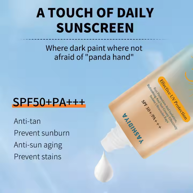 Sunscreen Cream Manufacturer - SPF50 PA+++ Refreshing Non-Greasy Waterproof UV Resistant & YASHIDIYA
