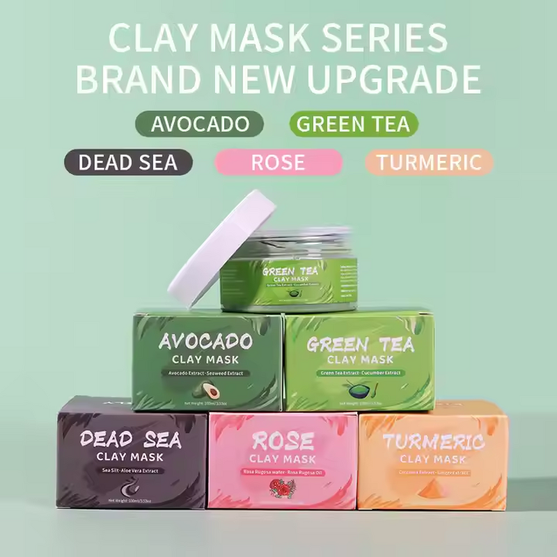 Clay Mask Manufacturer - Pore Purified Green Tea Turmeric Dead Sea with Shea Butter Rose Aloe & OEM Private Brand
