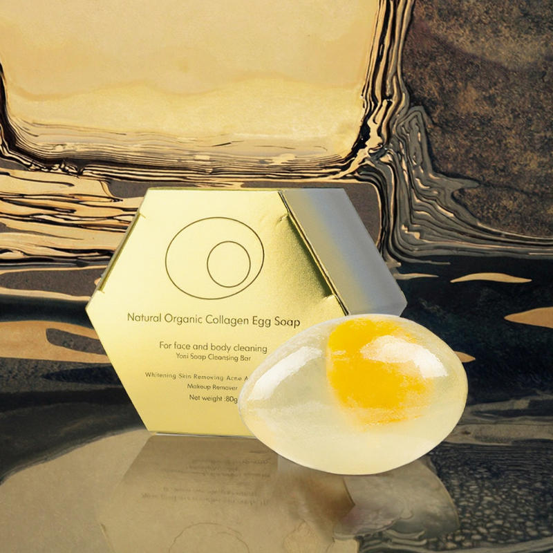 Soap Wholesale Supplier - 80g Organic Herbal Egg Collagen with Papaya Milk for Whitening Face Bath Bar
