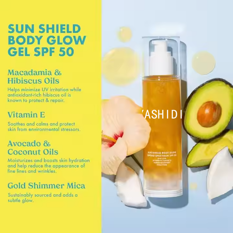 Sunscreen Manufacturer - Organic Bronze Color SPF 50 Broad Spectrum Shimmering Body Glowing & OEM