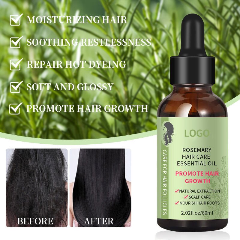 Essential Oil Manufacturer - High Quality Custom Organic Rosemary for Hair Growth Moisturizing Smoothing & OEM ODM Factory