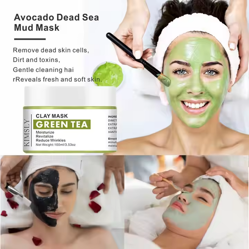 Clay Mask Manufacturer - Pore Purified Green Tea Turmeric Dead Sea with Shea Butter Rose Aloe & OEM Private Brand