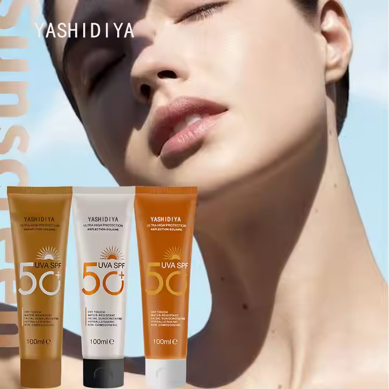 Sunscreen Cream Manufacturer - 100ML SPF50 PA+++ Organic Vegan Non-Greasy Waterproof & OEM Factory