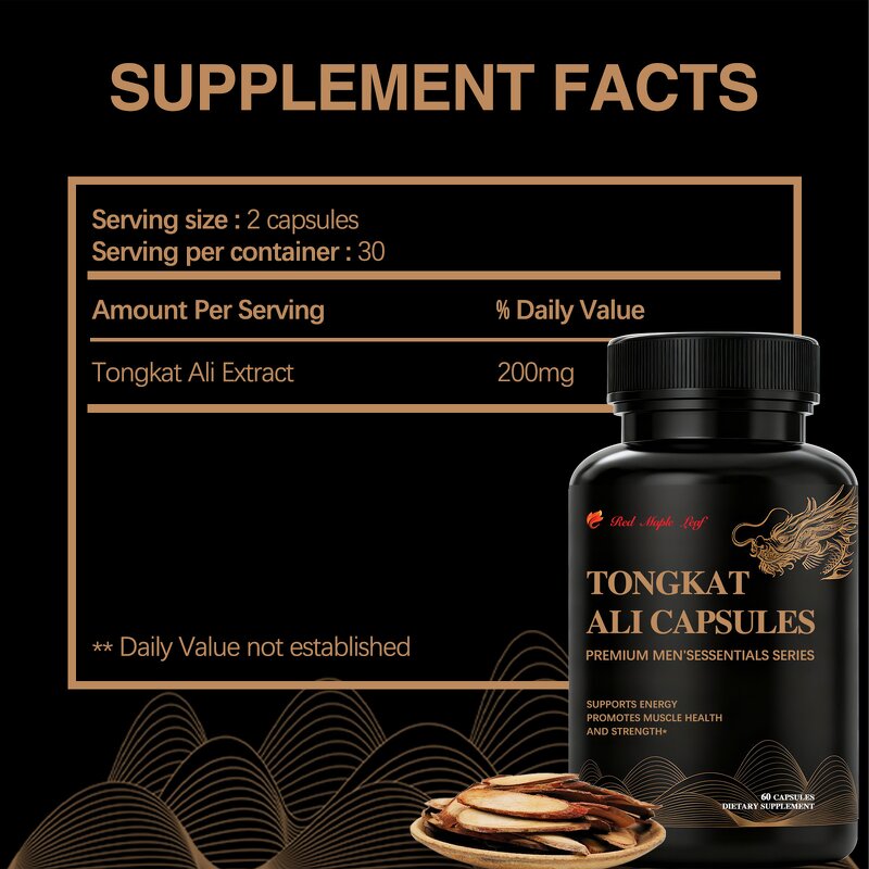 Tongkat Ali Extract Capsules - Organic Blood System Regulation Hard Soft Gel Caps