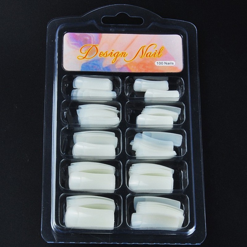 False Nails Supplier - 100pcs Natural Transparent Tips