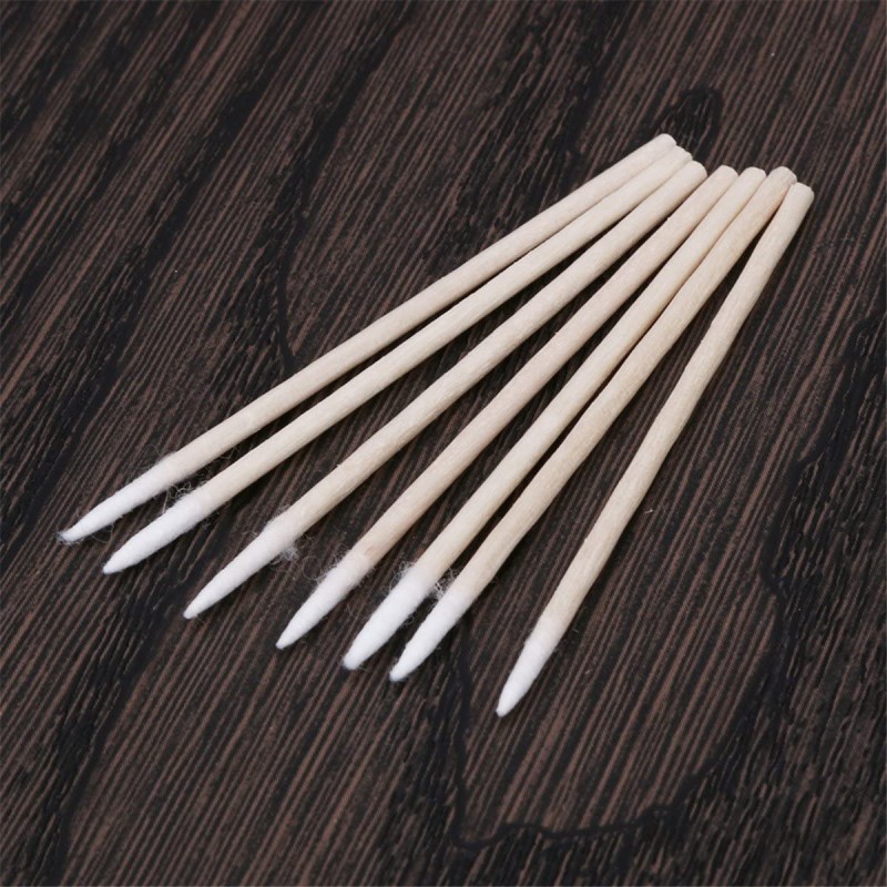Cotton Swabs Manufacturer - 100Pcs Pointed Wooden Handle