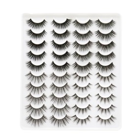 False Eyelashes Pack Factory - 20 Pairs 3D Mink Lashes