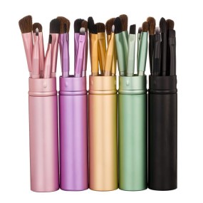 Mini Eye Brush Set Factory - 5pcs Professional Travel Portable