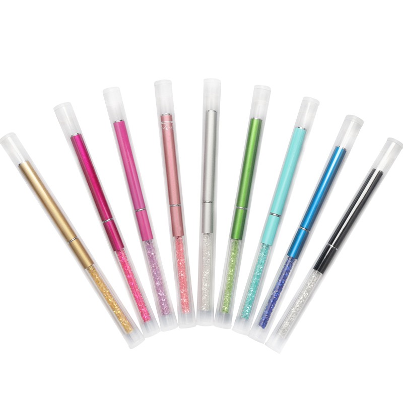 Metal Eyelash Brush Supplier - Rhinestone Spiral Handle Wand