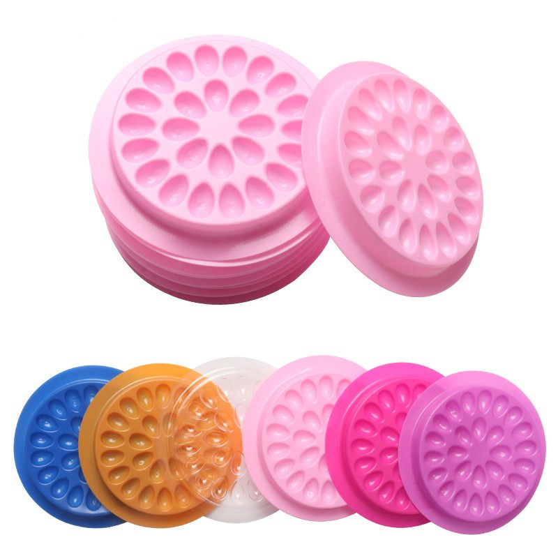Eyelash Glue Holder Factory - Wholesale Plastic Pink Pads